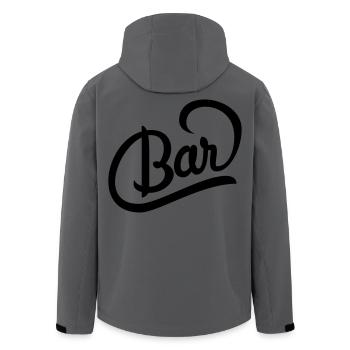 Great logo for a bar's drinks menu - Men’s Recycled Softshell Jacket by Stanley/Stella - anthracite - Back - AI Model Male 185 light (185cm)