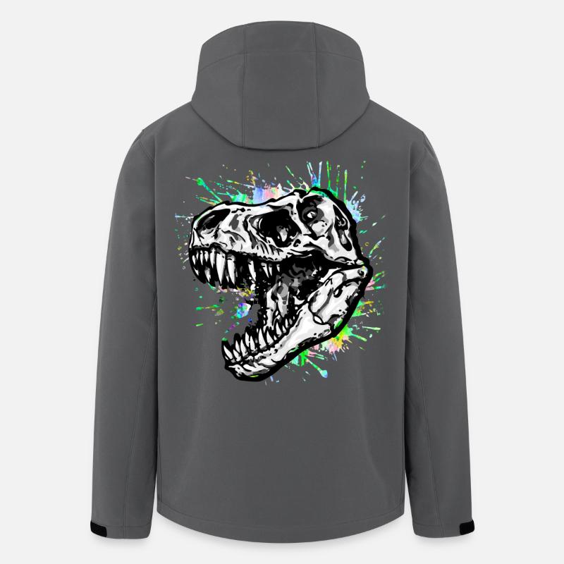 Dinosaur / T-Rex / Trex / gift idea - Men’s Recycled Softshell Jacket by Stanley/Stella - anthracite