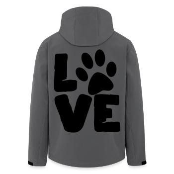 L’amour des chiens. Pour tous les amoureux des chiens. Chien * - Veste softshell homme en polyester recyclé Stanley/Stella - charbon - Dos - AI Model Male 185 light (185cm)