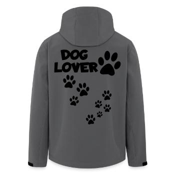 Hundeliebhaber, Tierfreund, Hund, Pfoten # - Recycelte Männer Softshell-Jacke von Stanley/Stella - Anthrazit - Hinten - AI Model Male 185 light (185cm)