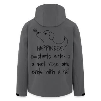 T-Shirt für Hundefreunde - Recycelte Männer Softshell-Jacke von Stanley/Stella - Anthrazit - Hinten - AI Model Male 185 light (185cm)