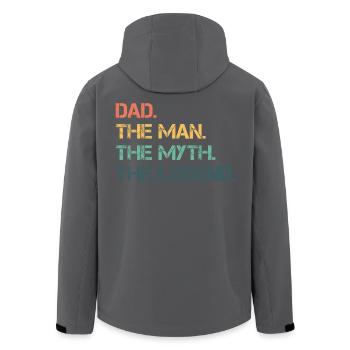 Dad The Man The Myth The Legend Father's Day - Recycelte Männer Softshell-Jacke von Stanley/Stella - Anthrazit - Hinten - AI Model Male 185 light (185cm)