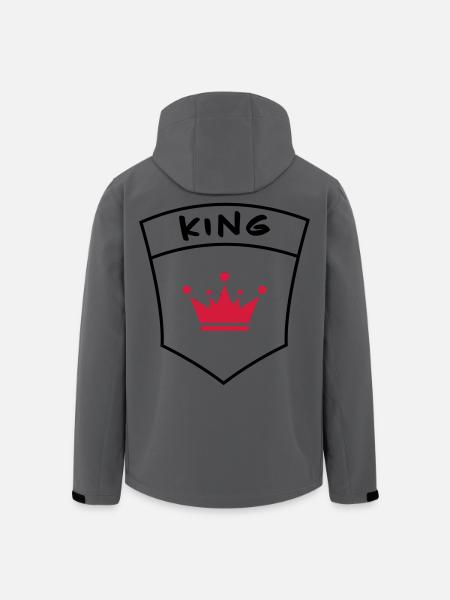 King on breast pocket - Men’s Recycled Softshell Jacket by Stanley/Stella - anthracite