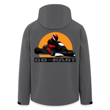 Go kart - Men’s Recycled Softshell Jacket by Stanley/Stella - anthracite - Back - AI Model Male 185 light (185cm)