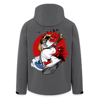 Hip-Hop Samurai - Recycelte Männer Softshell-Jacke von Stanley/Stella - Anthrazit - Hinten - AI Model Male 185 light (185cm)