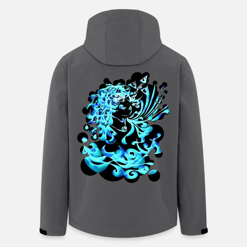 Aquarius Element Wasser cutout - Recycelte Männer Softshell-Jacke von Stanley/Stella - Anthrazit
