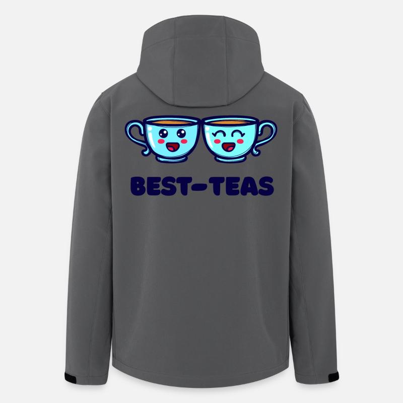 Beste Freunde Tee Tasse Saying - Recycelte Männer Softshell-Jacke von Stanley/Stella - Anthrazit