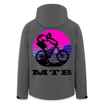 Mtb - Men’s Recycled Softshell Jacket by Stanley/Stella - anthracite - Back - AI Model Male 185 light (185cm)