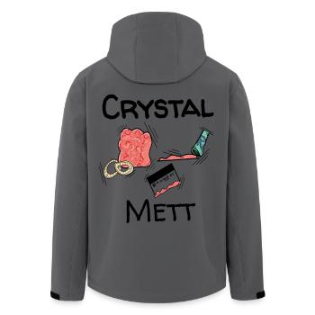Mett - Crystal Mett - Recycelte Männer Softshell-Jacke von Stanley/Stella - Anthrazit - Hinten - AI Model Male 185 light (185cm)