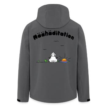 Meditation - Recycelte Männer Softshell-Jacke von Stanley/Stella - Anthrazit - Hinten - AI Model Male 185 light (185cm)