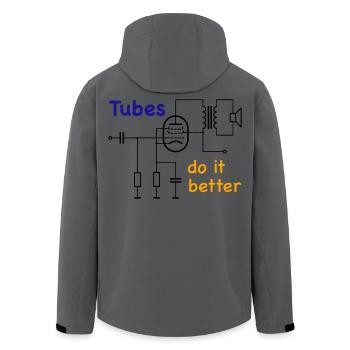 Vacuum Tubes do it better - Recycelte Männer Softshell-Jacke von Stanley/Stella - Anthrazit - Hinten - AI Model Male 185 light (185cm)