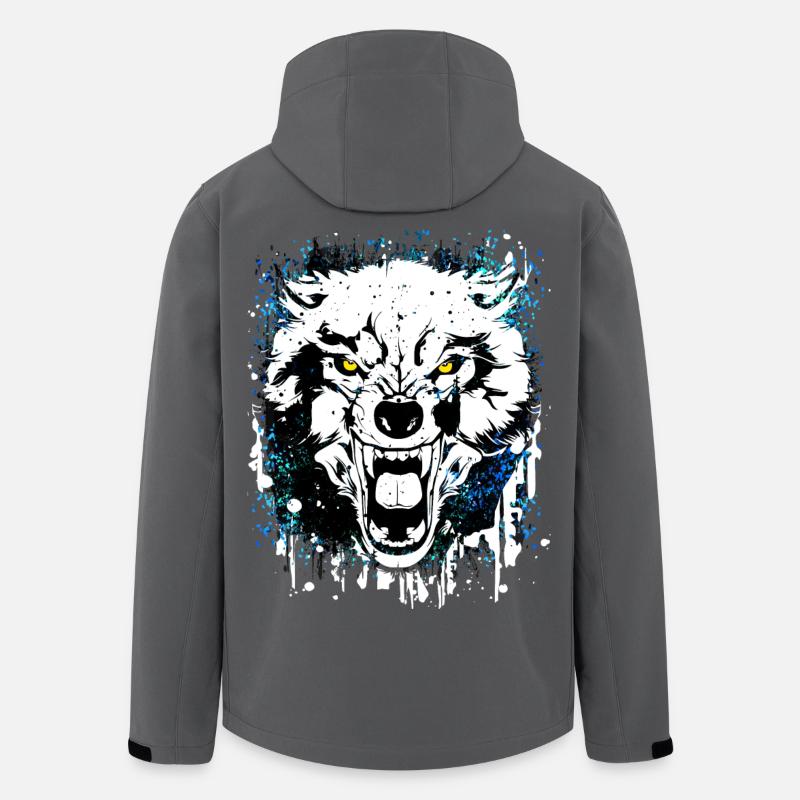 Wolf - Wölfe - Werwolf - Wolfsrudel - Vollmond - Recycelte Männer Softshell-Jacke von Stanley/Stella - Anthrazit