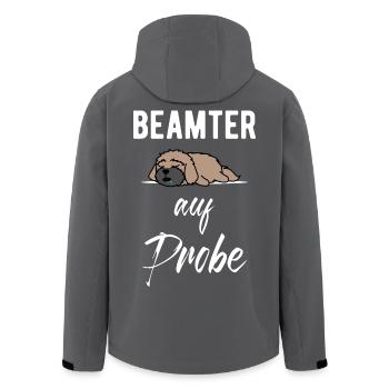 Beamter Auf Probe Hund Verbeamtung Beamten - Recycelte Männer Softshell-Jacke von Stanley/Stella - Anthrazit - Hinten - AI Model Male 185 light (185cm)