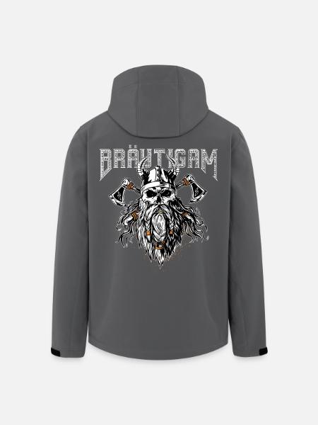 Bräutigam Wikinger Stil - Recycelte Männer Softshell-Jacke von Stanley/Stella - Anthrazit