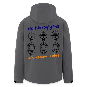 Pas de hiéroglyphes, ce sont des tubes à vide - Veste softshell homme en polyester recyclé Stanley/Stella - charbon - Dos - AI Model Male 185 light (185cm)