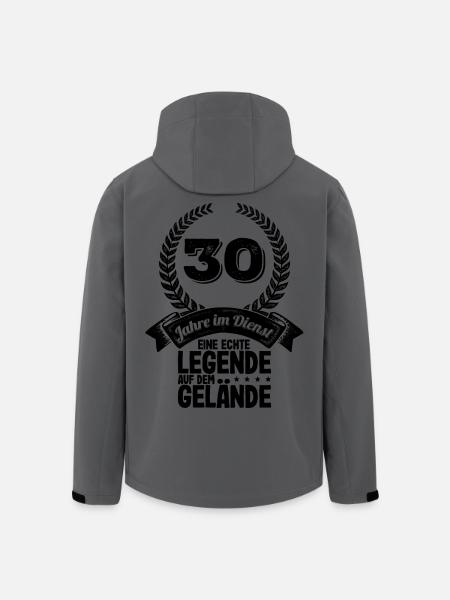 30 Jahre Im Dienst Dienstjubiläum Firmenjubiläum - Recycelte Männer Softshell-Jacke von Stanley/Stella - Anthrazit