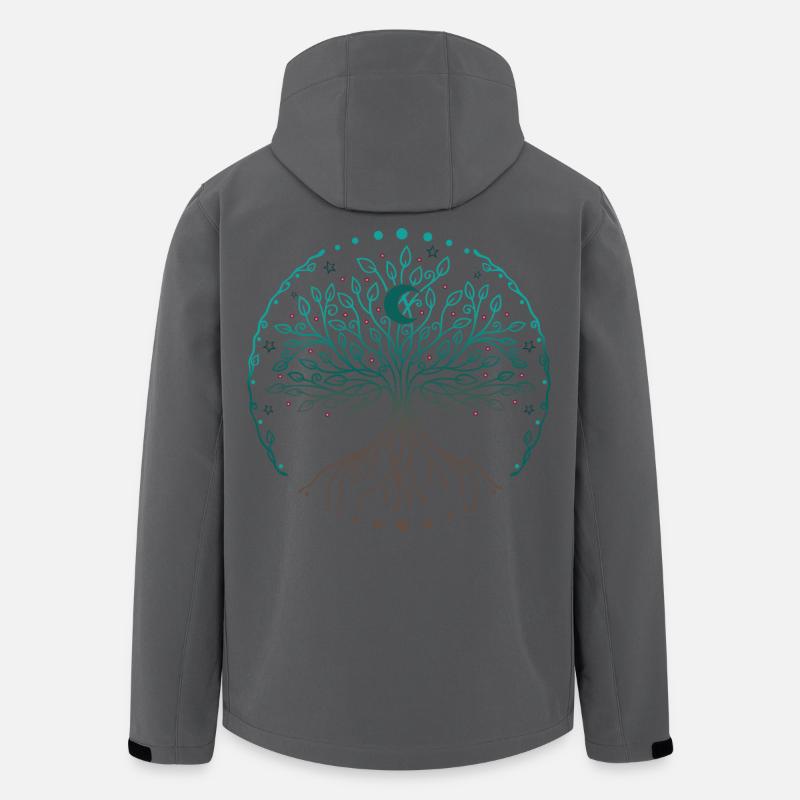 Yggdrasil Weltenesche Tree of Life - Recycelte Männer Softshell-Jacke von Stanley/Stella - Anthrazit