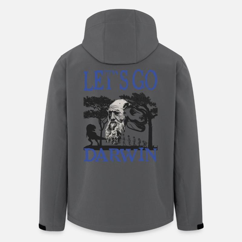 Charles Darwin Evolution textile gift idea - Men’s Recycled Softshell Jacket by Stanley/Stella - anthracite