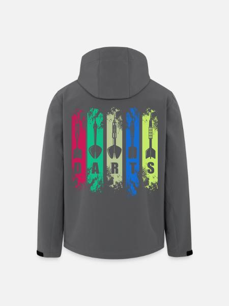 Vintage Dart Dartpfeil logo - Recycelte Männer Softshell-Jacke von Stanley/Stella - Anthrazit