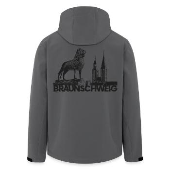Braunschweig Löwe - Recycelte Männer Softshell-Jacke von Stanley/Stella - Anthrazit - Hinten - AI Model Male 185 light (185cm)
