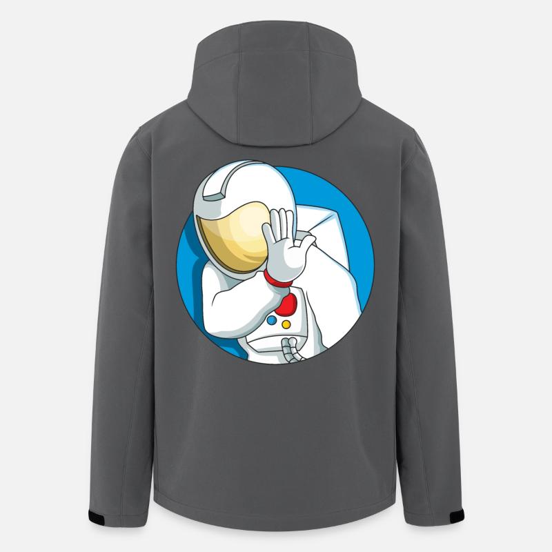Schüchterner Astronaut - Recycelte Männer Softshell-Jacke von Stanley/Stella - Anthrazit
