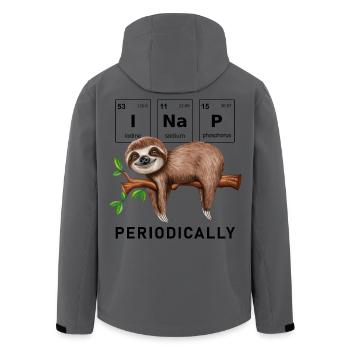 I nap periodically Lustiges Faultier Spruch - Recycelte Männer Softshell-Jacke von Stanley/Stella - Anthrazit - Hinten - AI Model Male 185 light (185cm)