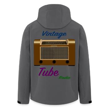 vieille radio à tube - Veste softshell homme en polyester recyclé Stanley/Stella - charbon - Dos - AI Model Male 185 light (185cm)