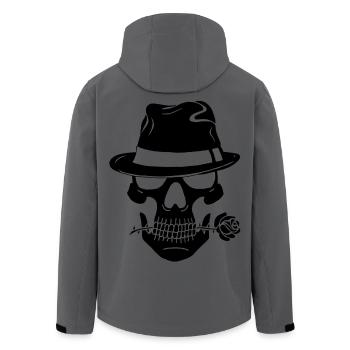 Black gangster skull - Men’s Recycled Softshell Jacket by Stanley/Stella - anthracite - Back - AI Model Male 185 light (185cm)