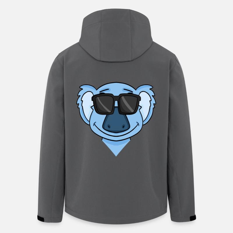 Koala mit Brille - Recycelte Männer Softshell-Jacke von Stanley/Stella - Anthrazit
