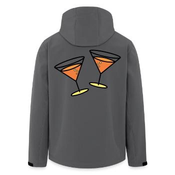 Cocktails to celebrate - Men’s Recycled Softshell Jacket by Stanley/Stella - anthracite - Back - AI Model Male 185 light (185cm)