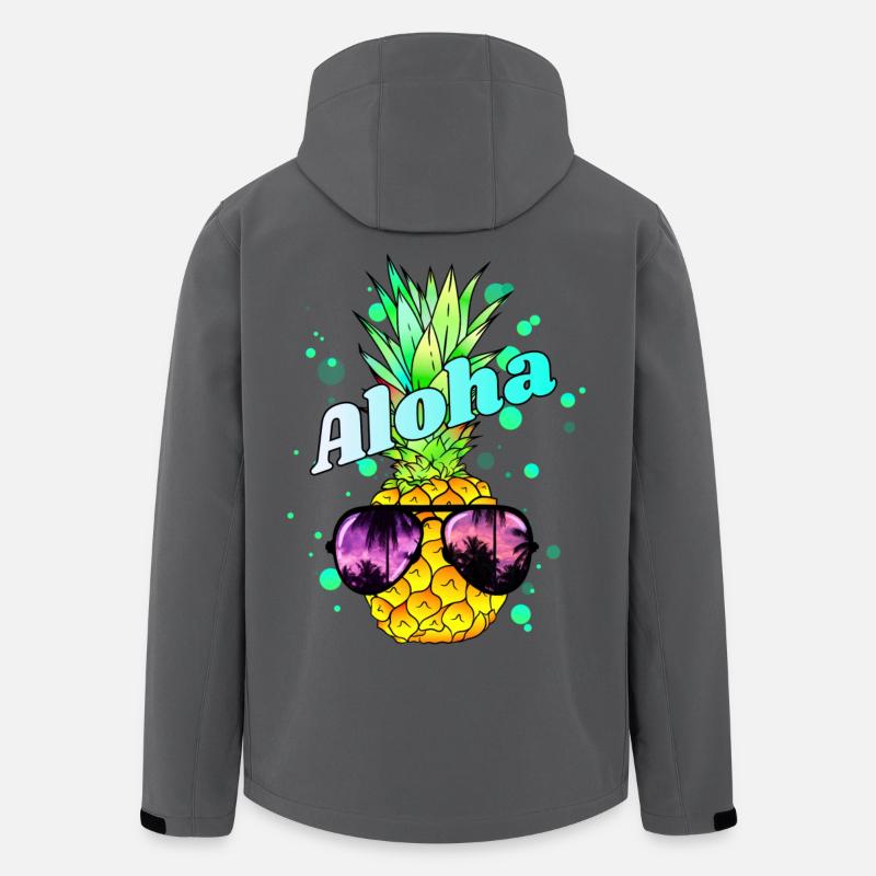 coole Ananas Aloha - Recycelte Männer Softshell-Jacke von Stanley/Stella - Anthrazit
