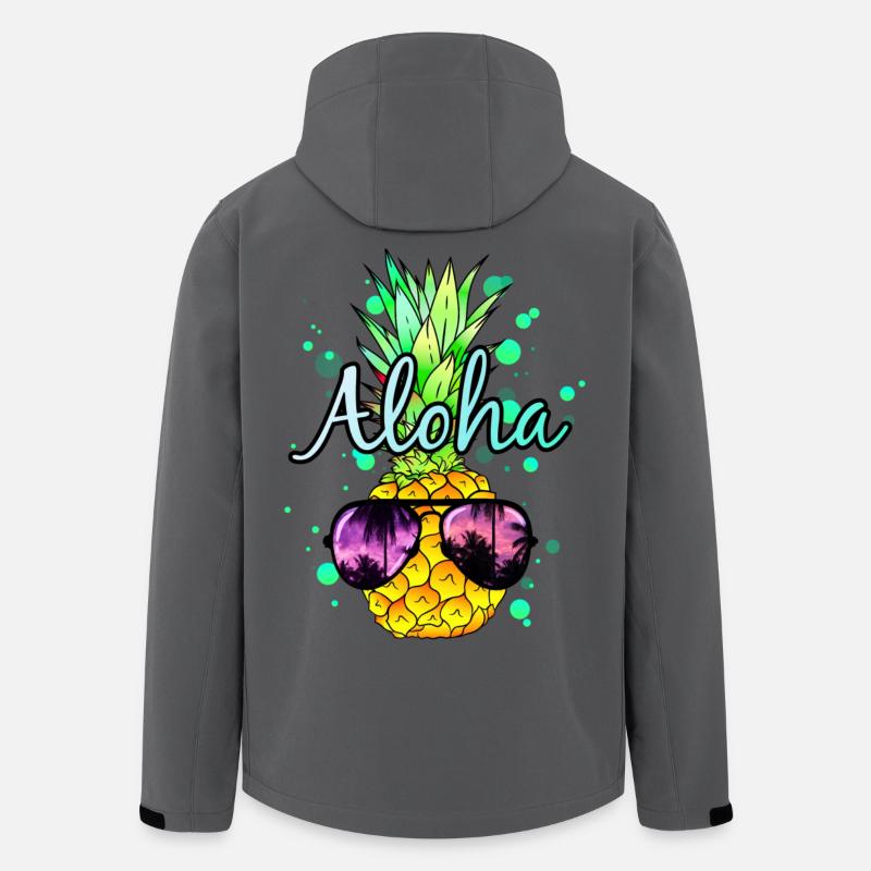 Pineapple Aloha - Men’s Recycled Softshell Jacket by Stanley/Stella - anthracite