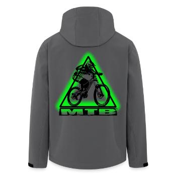 MTB Bike - Recycelte Männer Softshell-Jacke von Stanley/Stella - Anthrazit - Hinten - AI Model Male 185 light (185cm)