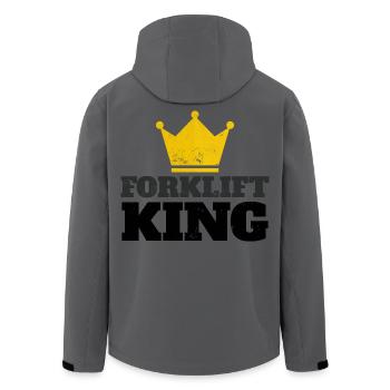 Forklift King - Men’s Recycled Softshell Jacket by Stanley/Stella - anthracite - Back - AI Model Male 185 light (185cm)
