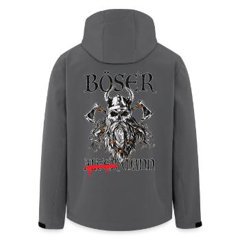 Böser Wikinger-Krieger Grafik - Recycelte Männer Softshell-Jacke von Stanley/Stella - Anthrazit - Hinten - AI Model Male 185 light (185cm)