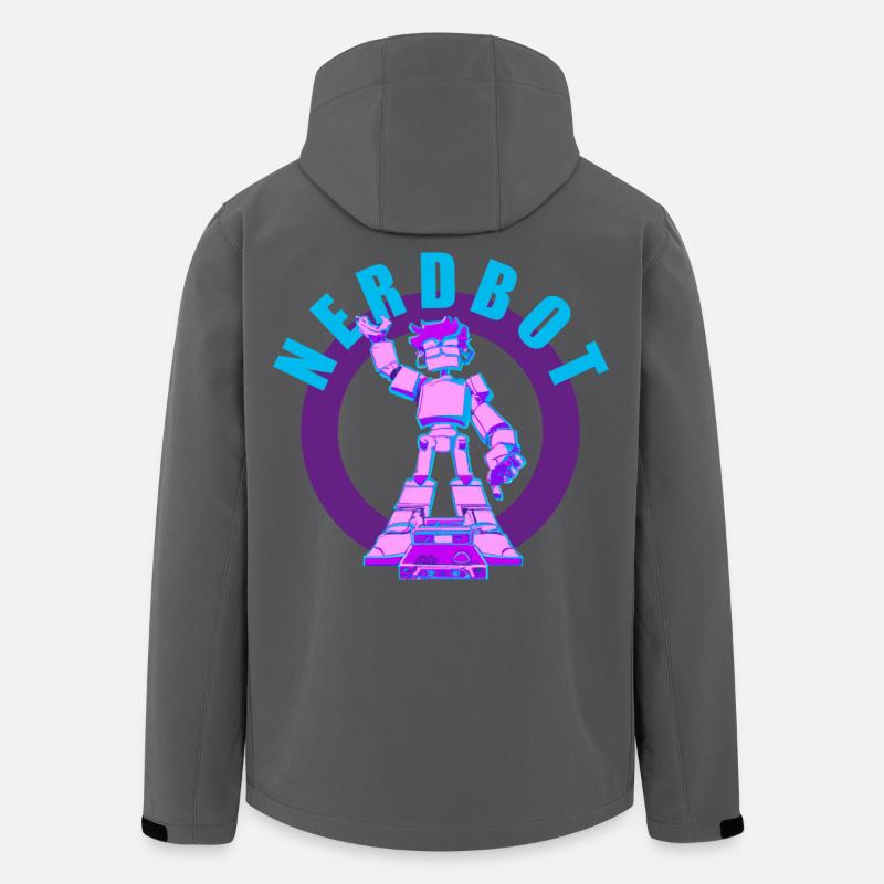 NERDY forever - Nerdbot - Recycelte Männer Softshell-Jacke von Stanley/Stella - Anthrazit