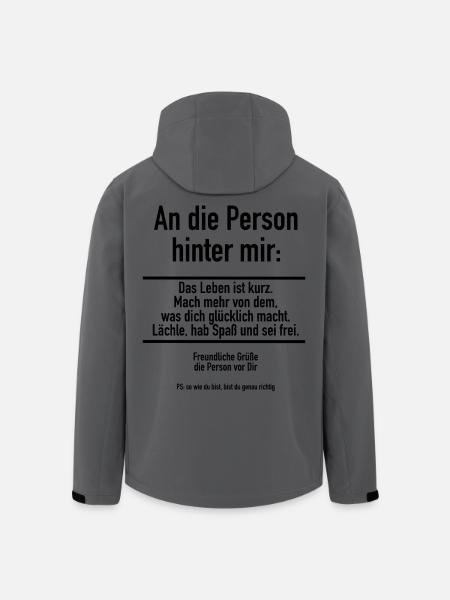 Motivation Zuspruch Spruch Leben Mindset Positiv - Recycelte Männer Softshell-Jacke von Stanley/Stella - Anthrazit