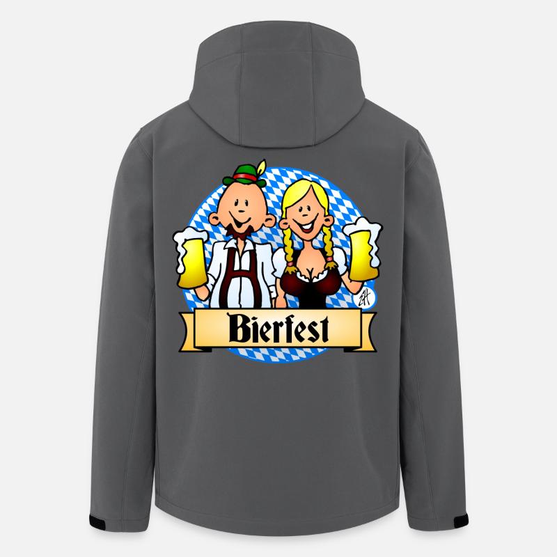Bierfest Festliches Design - Recycelte Männer Softshell-Jacke von Stanley/Stella - Anthrazit