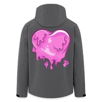 melted heart - Men’s Recycled Softshell Jacket by Stanley/Stella - anthracite - Back - AI Model Male 185 light (185cm)