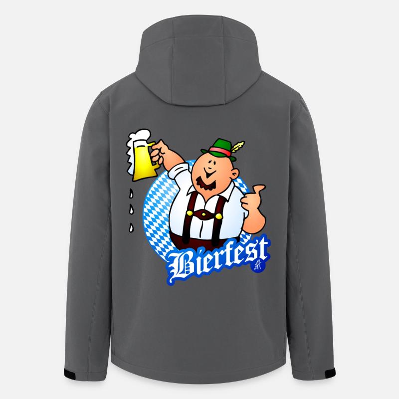Bierfest Traditionelles Bierfest-Design - Recycelte Männer Softshell-Jacke von Stanley/Stella - Anthrazit