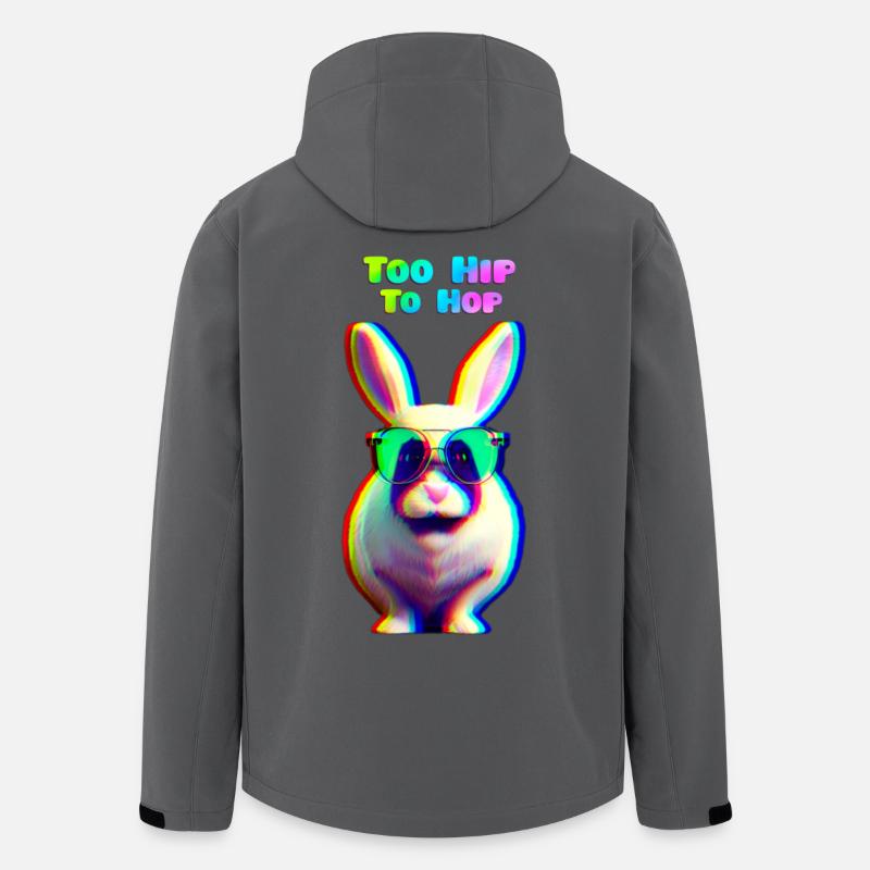 Cool Easter Bunny with Sunglasses - Men’s Recycled Softshell Jacket by Stanley/Stella - anthracite