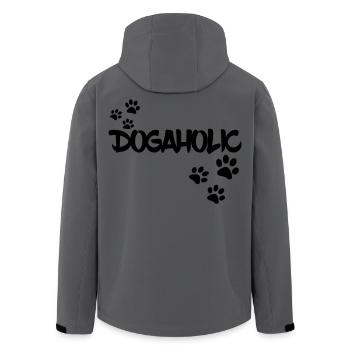 Dogaholic pour les amoureux des chiens. Amour de chien * - Veste softshell homme en polyester recyclé Stanley/Stella - charbon - Dos - AI Model Male 185 light (185cm)