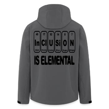 L’inclusion est élémentaire, cruciale, essentielle # - Veste softshell homme en polyester recyclé Stanley/Stella - charbon - Dos - AI Model Male 185 light (185cm)