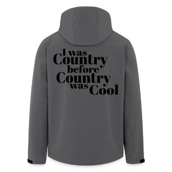 Ich war Country, bevor Country cool wurde* - Recycelte Männer Softshell-Jacke von Stanley/Stella - Anthrazit - Hinten - AI Model Male 185 light (185cm)