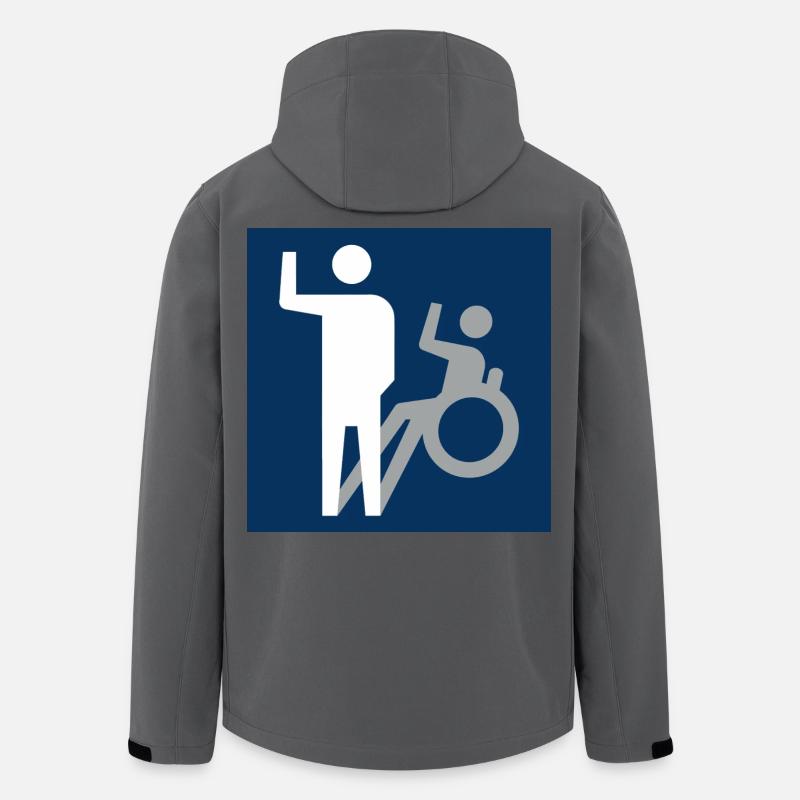 Not all disabilities are visible * - Men’s Recycled Softshell Jacket by Stanley/Stella - anthracite