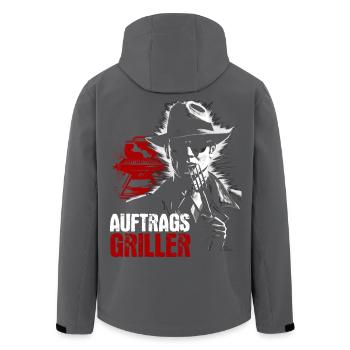Auftragsgriller Grillmeister BBQ Grillen Geschenk - Recycelte Männer Softshell-Jacke von Stanley/Stella - Anthrazit - Hinten - AI Model Male 185 light (185cm)