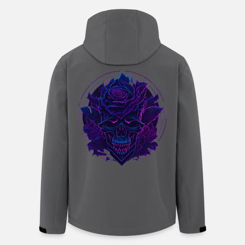 Neon Rosen Schädel EDM - Recycelte Männer Softshell-Jacke von Stanley/Stella - Anthrazit