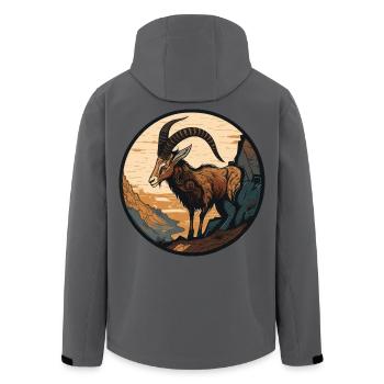 Capricorn - Men’s Recycled Softshell Jacket by Stanley/Stella - anthracite - Back - AI Model Male 185 light (185cm)