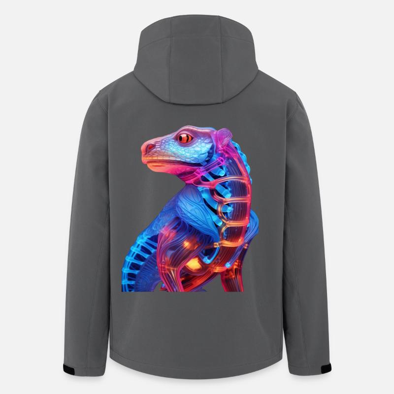 Neon-Illuminierter Drachen - Recycelte Männer Softshell-Jacke von Stanley/Stella - Anthrazit