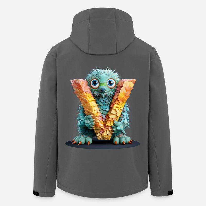 Gefiederte Kreatur mit dem Buchstaben V - Recycelte Männer Softshell-Jacke von Stanley/Stella - Anthrazit